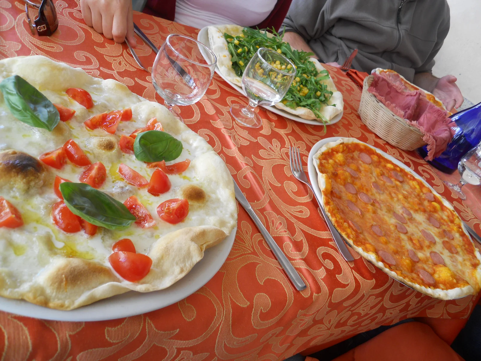 Pizza photographed in Rome